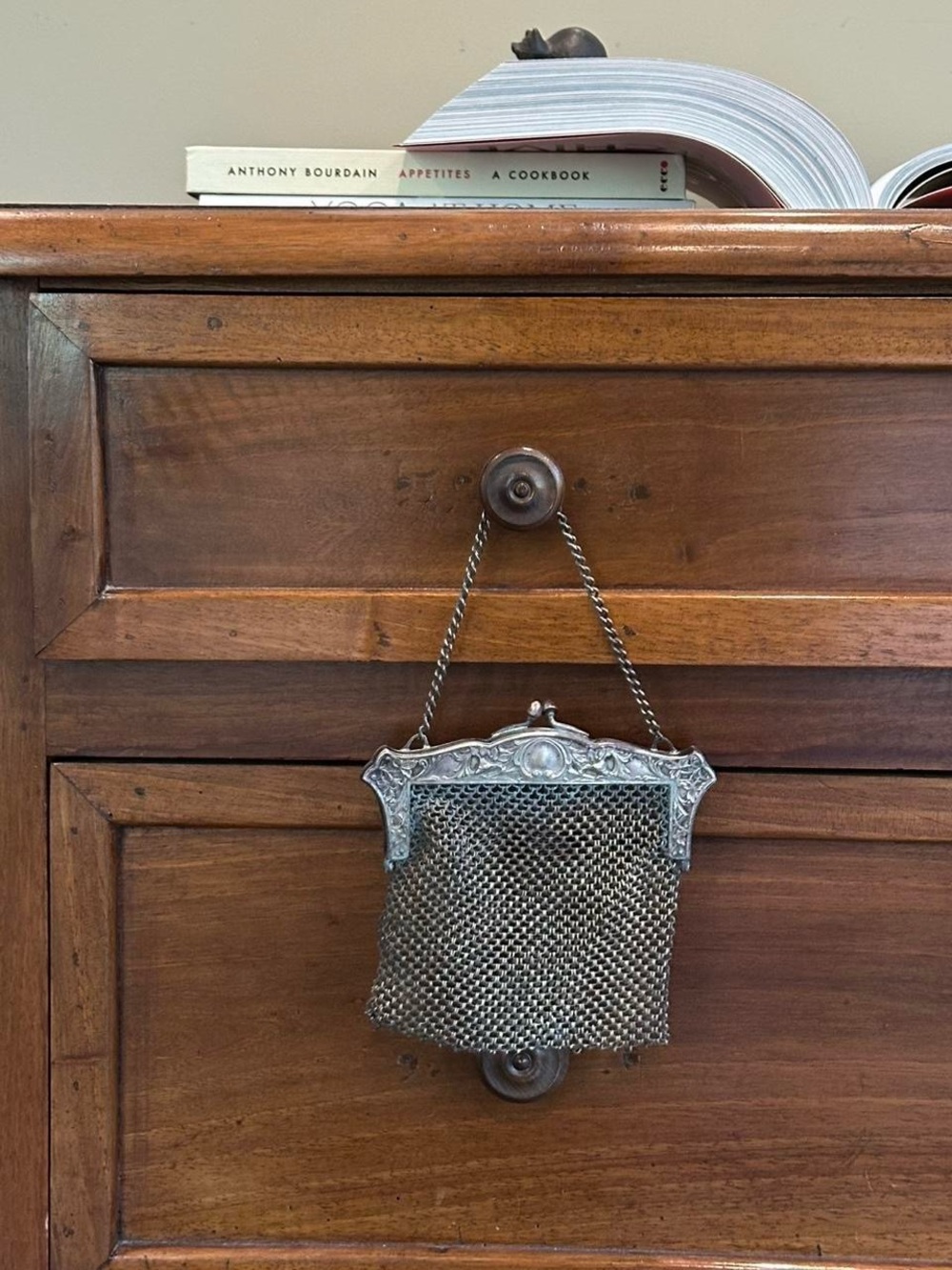 Antique 1901-1910 Edwardian JWR Co. German Silver Chainmail Purse